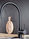 Armando Vicario Fluo Kitchen Counter Faucet with Pull-Out Spray Black