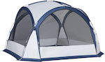 Outsunny Campingzelt Weiß für 8 Personen 350x350x230cm