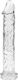 Ibiza Dildo din sticlă Transparent 17cm