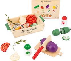 Janod Fruits & Vegetables Toy Σετ Ratatouille made of Wood for 3+ Years Old