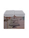 Etoile Tesatura Cutie de Depozitare cu Capac Bej 47x31x33cm 1buc