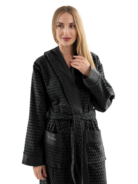 Guy Laroche Tokyo Collar Bathrobe Black