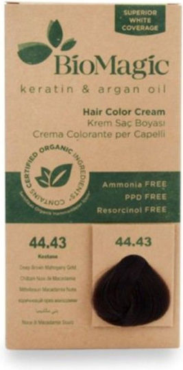 BioMagic Βαφή Μαλλιών 44.43 - Deep Brown Mahogany 60ml