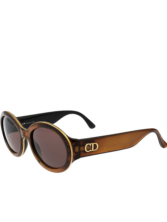 Dior Unisex Γυαλιά Ηλίου με Καφέ Κοκκάλινο Σκελετό και Καφέ Φακό Rondior 13X