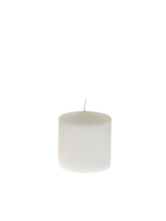 Iliadis Decorative Candle White 9x10cm 2pcs