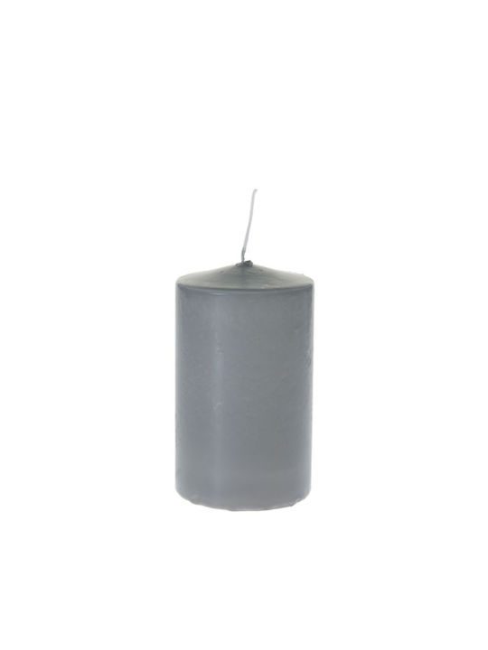 Iliadis Decorative Candle Gray 7x12cm 2pcs