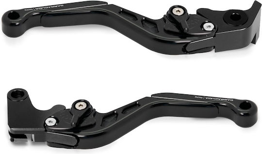 Barracuda Set Brems-/Kupplungshebel für Motorräder Flexibel Einstellbar Schwarz MB7127/14