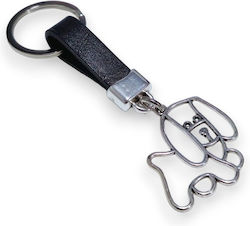 Li-LO Keychain Leather Silver