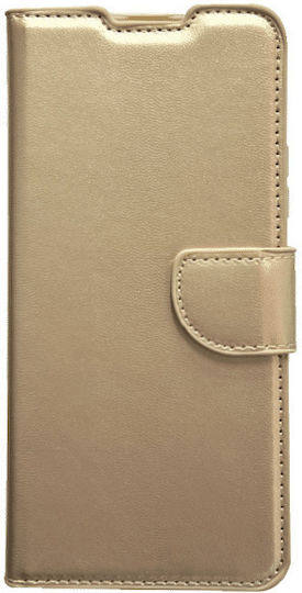 Nuon Book Δερματίνης Χρυσό (Realme C21Y / C25Y)