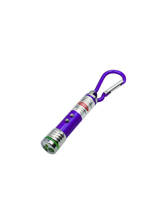 Keychain Mini Plastic cu LED Violet