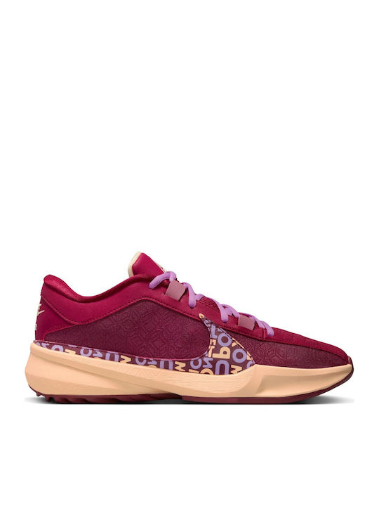 Giannis Freak 5 "Alphabet Bros" Χαμηλά Μπασκετικά Παπούτσια Noble Red / Desert Berry / Guava Ice / Ice Peach