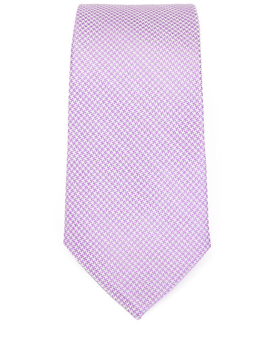 Kaiserhoff Herren Krawatte Seide Gedruckt in Flieder Farbe