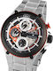Jacques Lemans Manchester Herrenuhr 43mm Batterie mit Silber Metallarmband