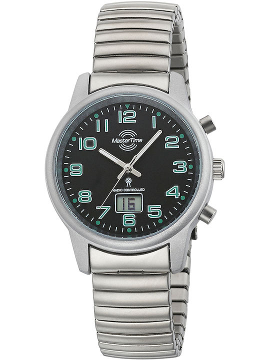 Master Time Γυναικείο Ρολόι 34mm Μπαταρίας με Ασημί Μεταλλικό Μπρασελέ