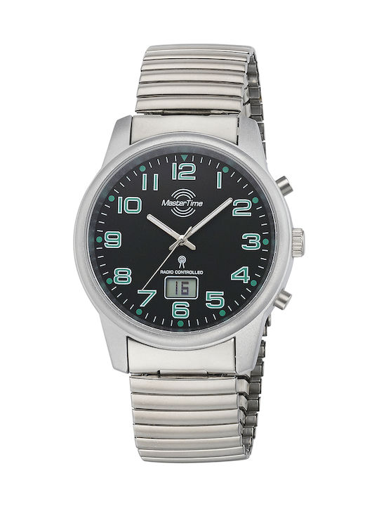 Master Time Watch Battery with Silver Metal Bracelet