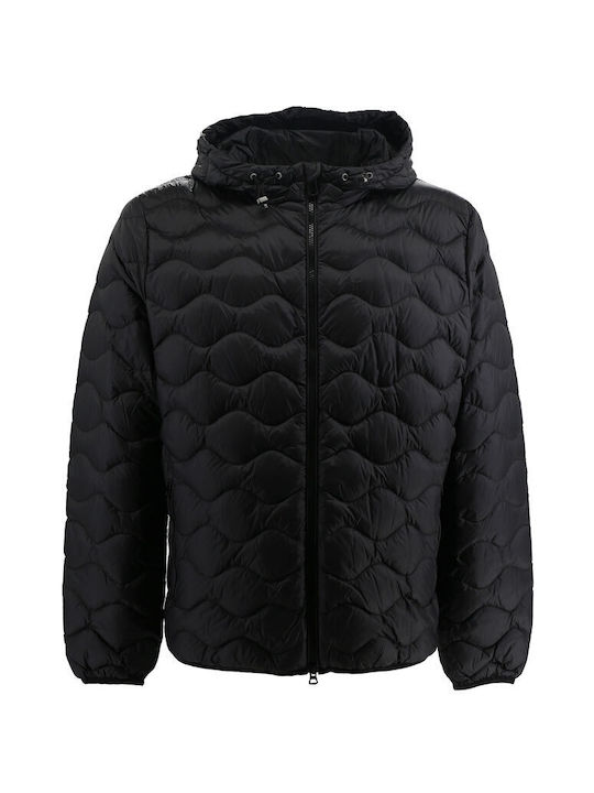 Geox Herren Winter Jacke Lässig Schwarz