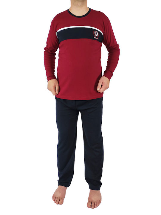 Rimoli Men's Winter Pajamas Set Burgundy