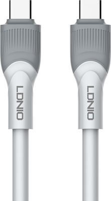 Ldnio USB 2.0 Cable USB-C male - USB-C 100W Gray 1m (LC601)