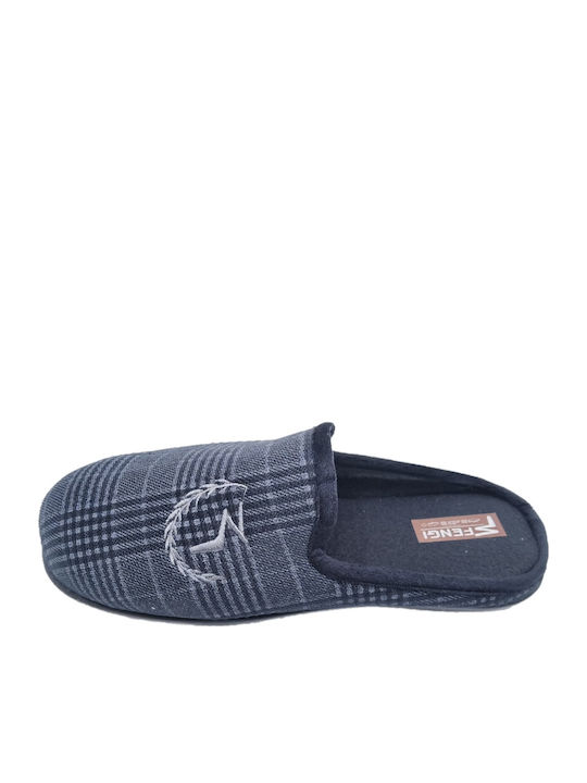 Men's Printed Slippers Black