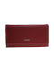Lavor Large Leather Women's Wallet Cards with RFID Burgundy