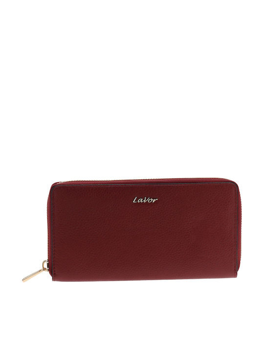Large Leather Women's Wallet Cards with RFID Burgundy