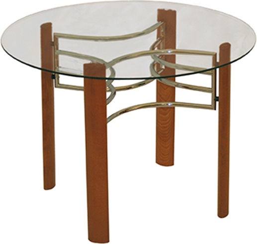 Heena Round Kitchen Table with Glass Surface in Choice of Colour 60x60x60cm