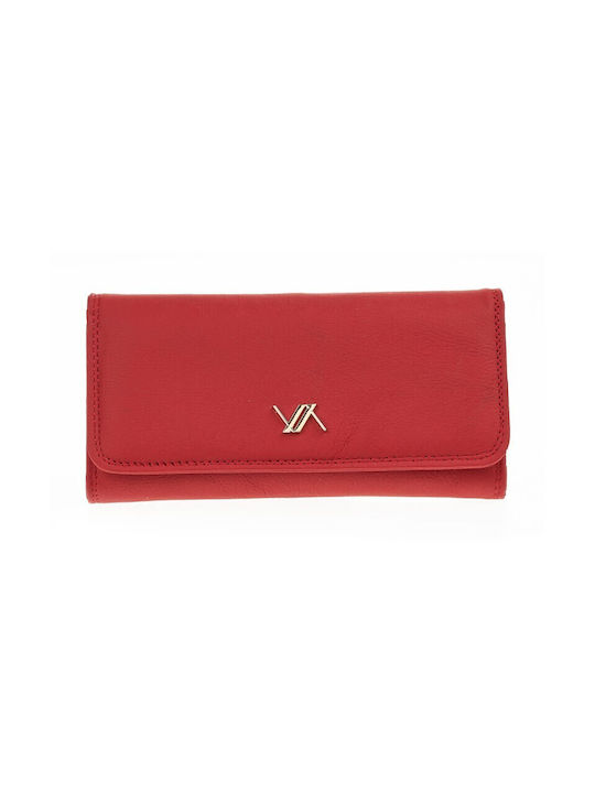 Verde Large Leather Women's Wallet Red