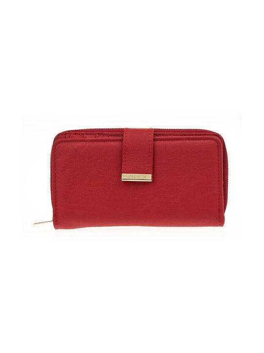 Verde Large Leather Women's Wallet Red