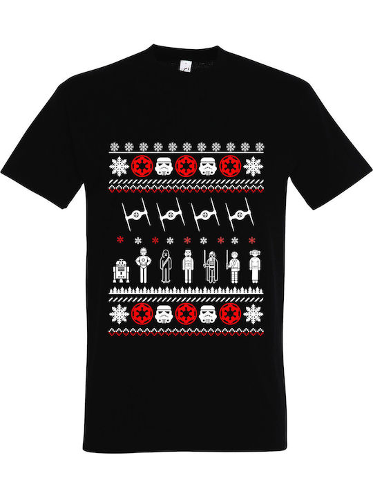 kirikoko Ugly Christmas T-shirt Star Wars Μαύρο Βαμβακερό vol2