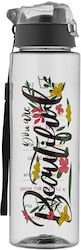 Qlux Bottle Water Plastic with Screw Cap Transparent 800ml