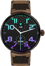Microwear DV05 Smartwatch mit Pulsmesser (Braun)