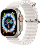 Microwear T800 Ultra 49mm Ceas inteligent (White)