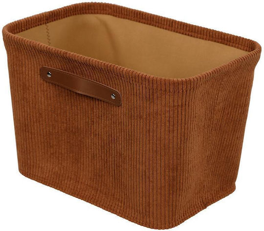 Storage Basket Fabric Brown 38x26x25cm 1pcs