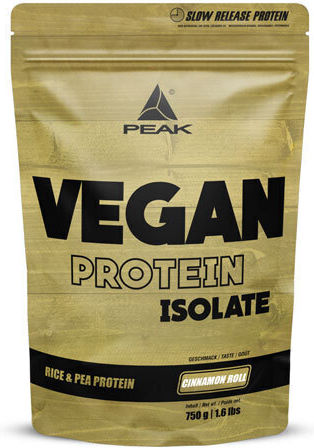 Peak Nutrition Vegan Protein Isolate Χωρίς Λακτόζη με Γεύση Cinnamon Roll 750gr