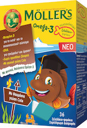 Moller's Omega 3 with Cod Liver Oil 36 gummies Cola