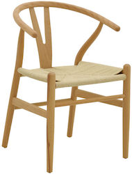Chair Dining Room Wishbone 54x46x75cm Natural
