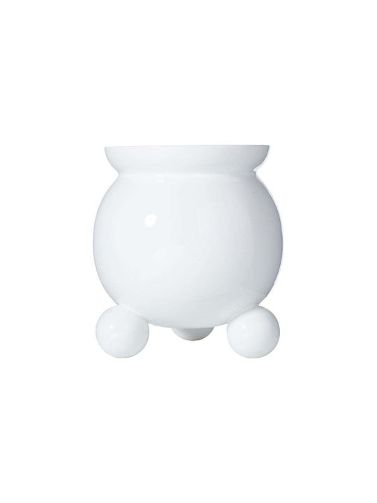 Hintsdeco Pot White 23x23x20cm