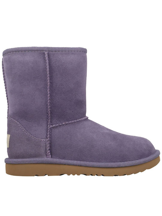 UGG Δερμάτινα Παιδικά Μποτάκια Μωβ