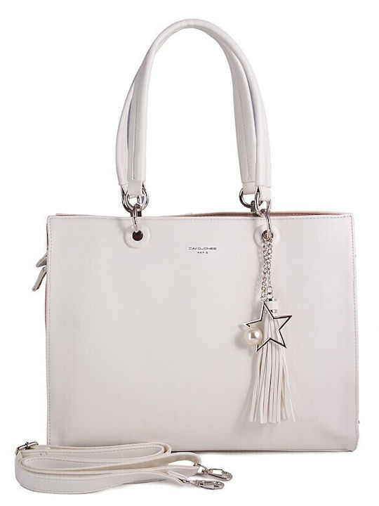 Γυναικεία Τσάντα Shopper Λευκή