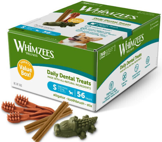 Whimzees Box Dog Treats for Tartar & Plaque 840g 56 Pieces