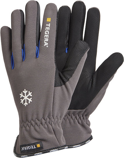 Tegera Waterproof Gloves for Work Cold-Resistant Gray Polyurethane 1pcs