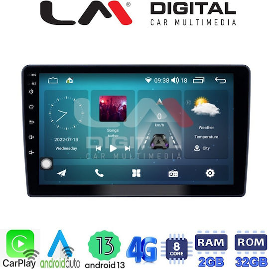 LM Digital Автомобилна Аудио Система (Блутут/USB/WiFi/GPS/Apple-Carplay/Android-Auto) с Тъчскрийн 9"