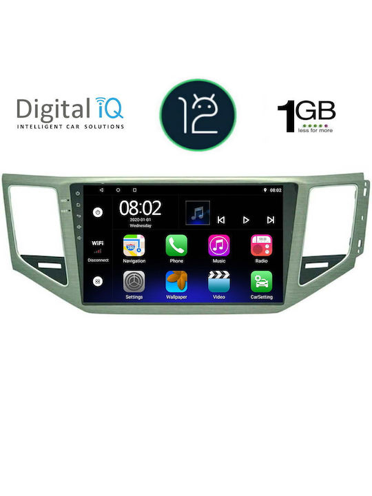 Digital IQ Sistem Audio Auto pentru Volkswagen Golf Sportsvan 2014> cu Clima (Bluetooth/USB/WiFi/GPS/Apple-Carplay/Android-Auto) cu Ecran Tactil 10"