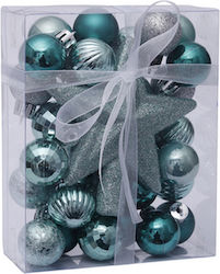Set 30 Hellblaue Kugel Ornamente 3cm Set 30 Hellblaue Kugel Ornamente 3cm