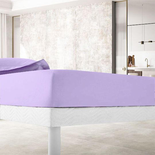 To megalo pazari Bettlaken King Size mit Gummiband 180x200+30cm. Il-line Lilac