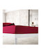 To megalo pazari Sheet for Single Bed with Elastic 100x200+30cm. Il-line Bordeaux