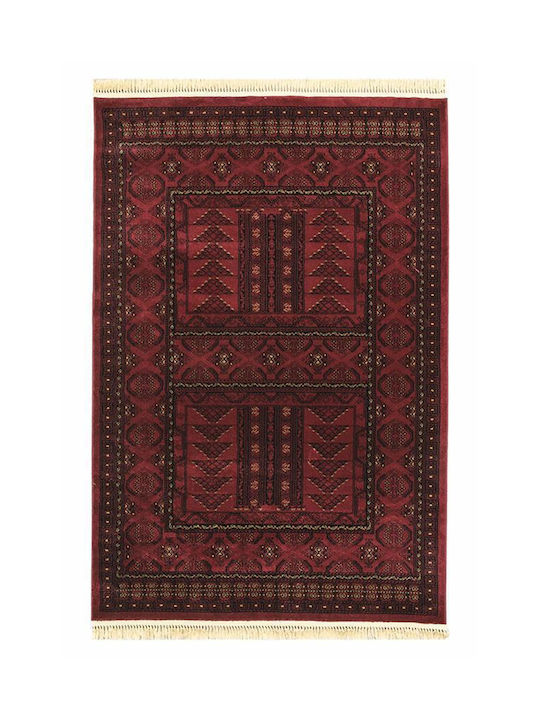 Newplan 2288 Rectangular Rug with Fringes Burgundy