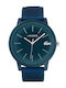 Lacoste Herrenuhr 28mm Batterie mit Blau Kautschukarmband