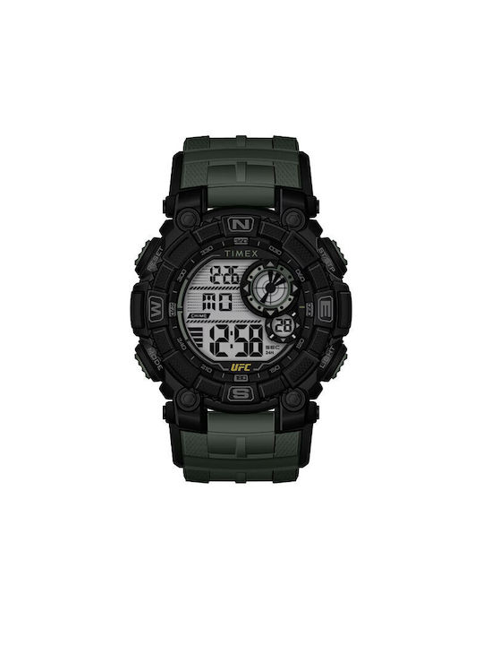 Timex Ufc Redemption Ψηφιακό Ανδρικό Ρολόι Μπαταρίας με Μαύρο Καουτσούκ Λουράκι
