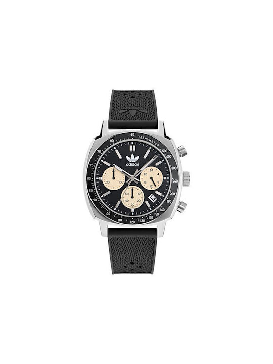 Adidas One Uhr Chronograph Batterie in Schwarz Farbe